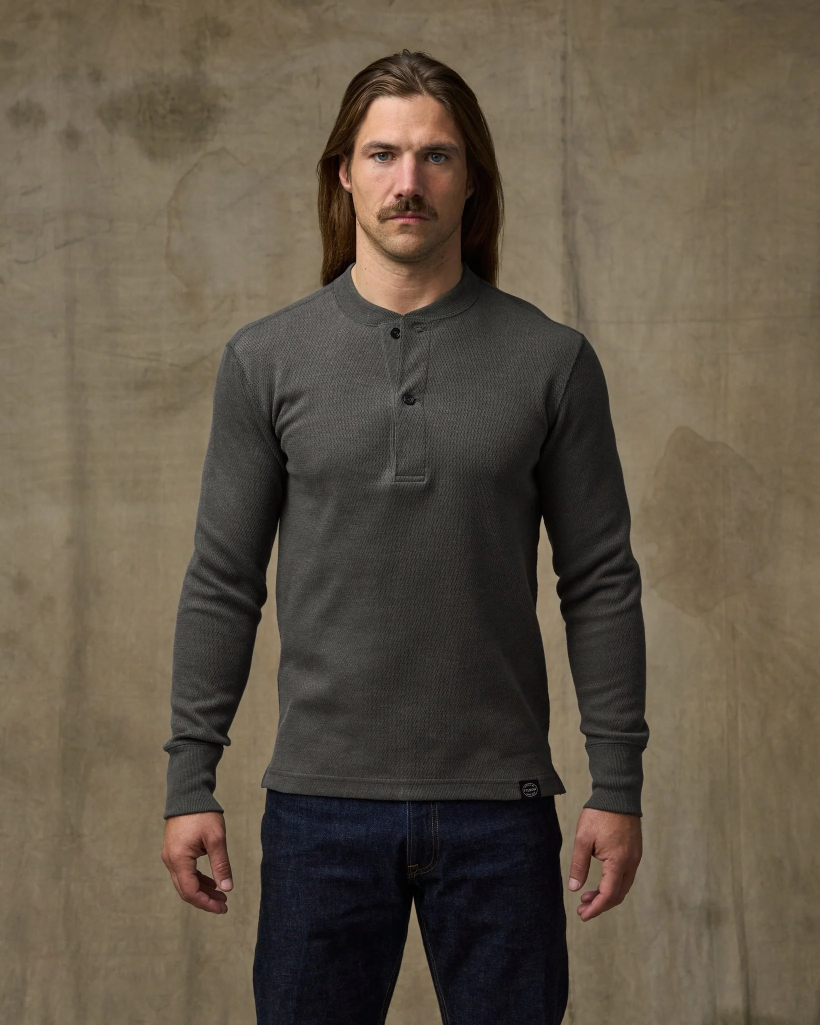 Waffle Knit Henley