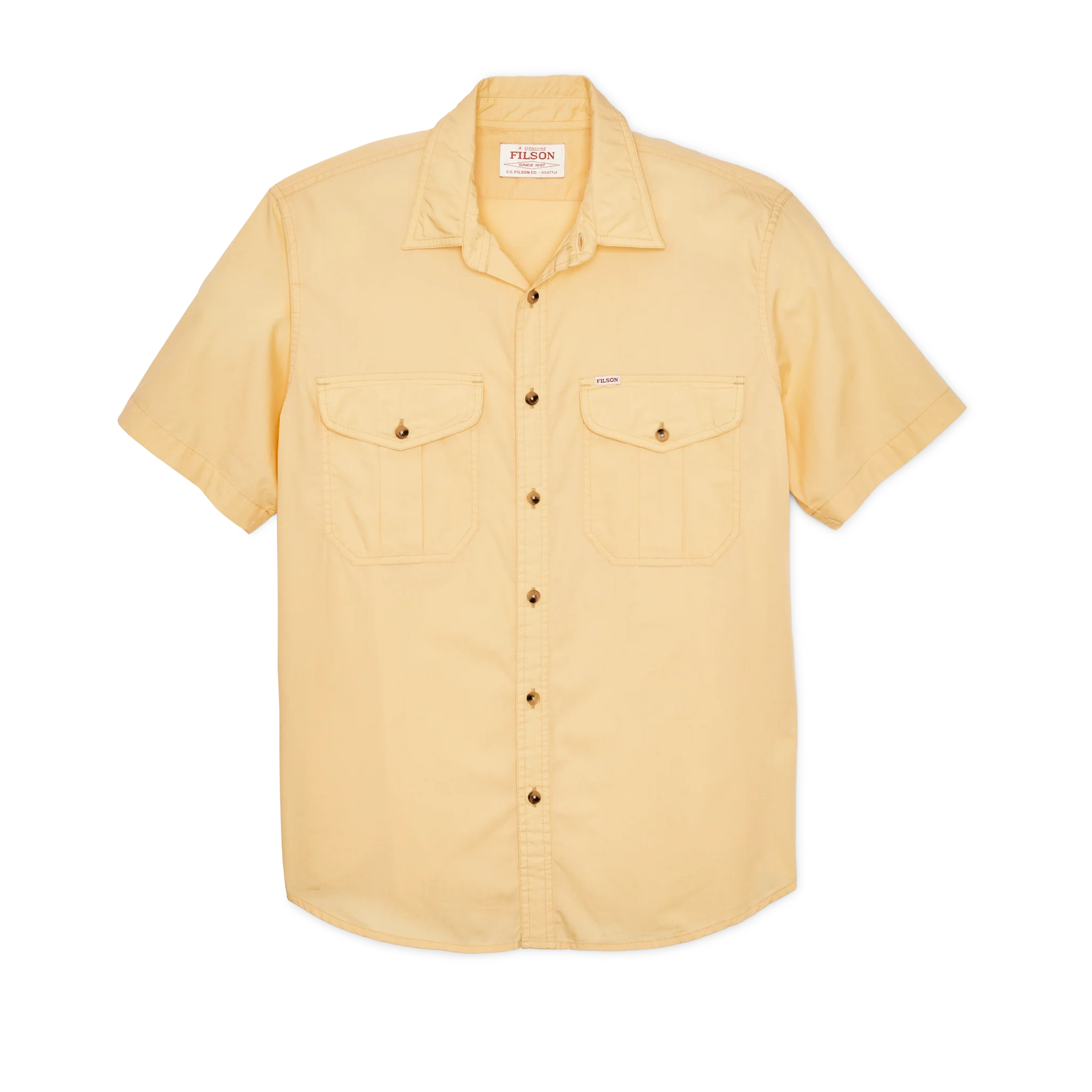 Washed Short Sleeve Feather Cloth Shirt