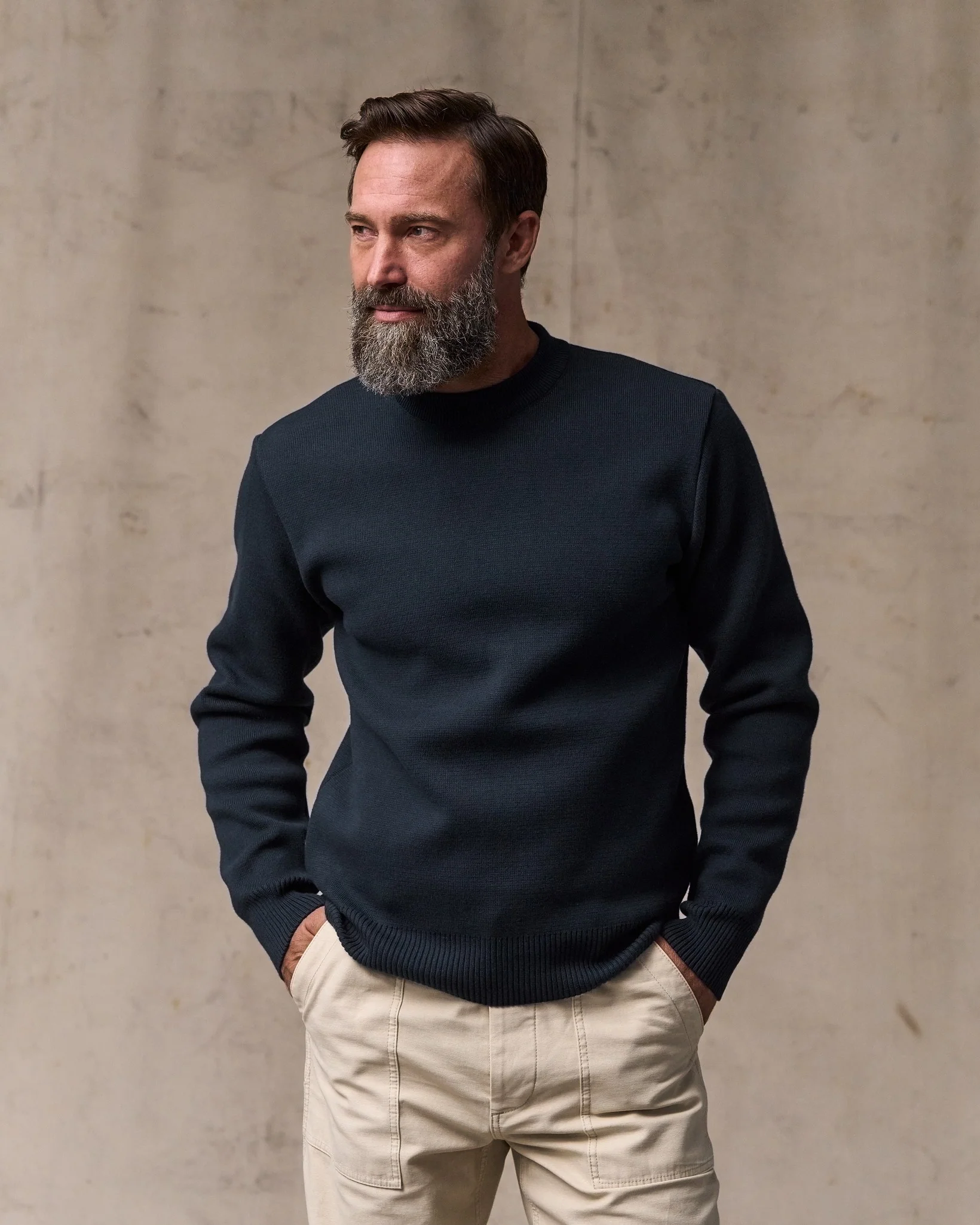 Cotton Crewneck Guide Sweater