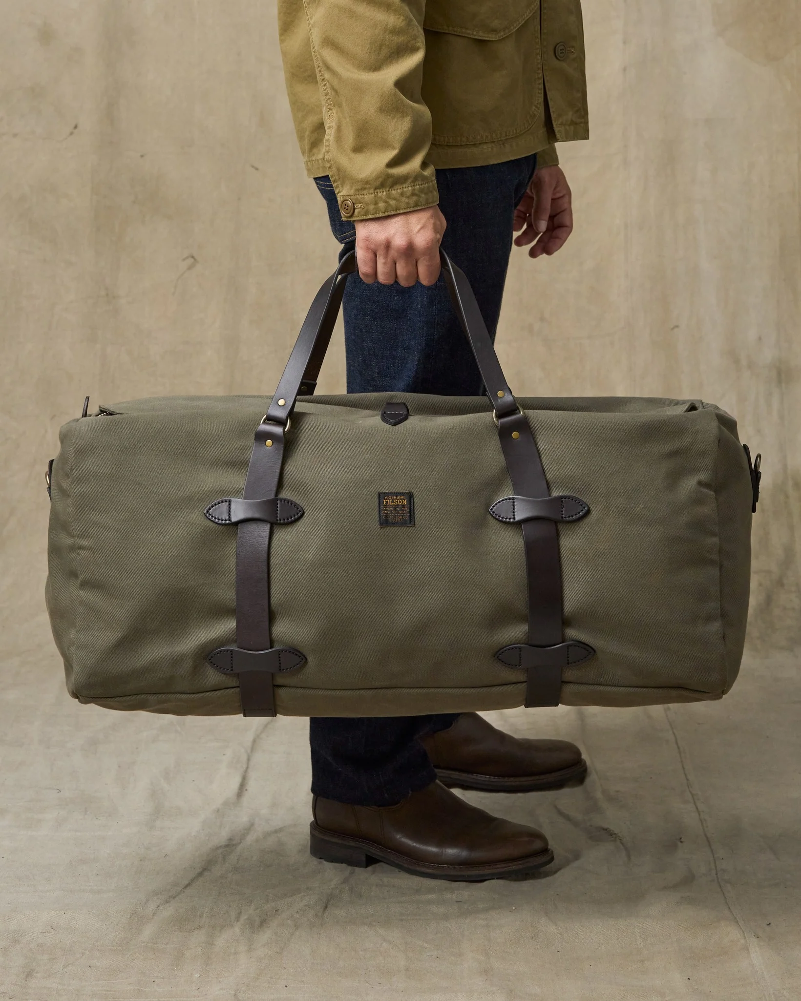 Large Rugged Twill Duffle Bag