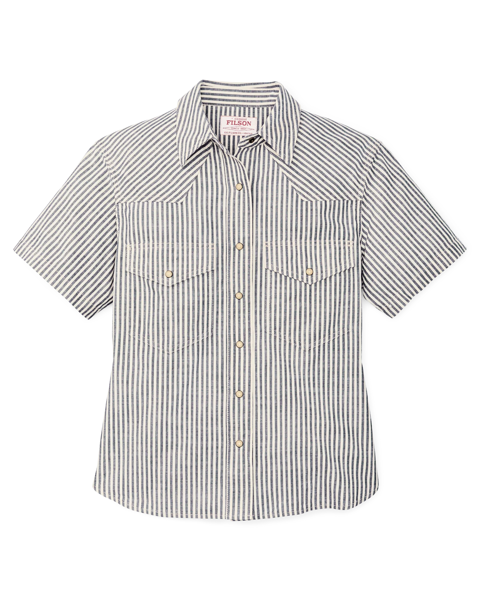 Women's Short Sleeve Chambray Western Shirt