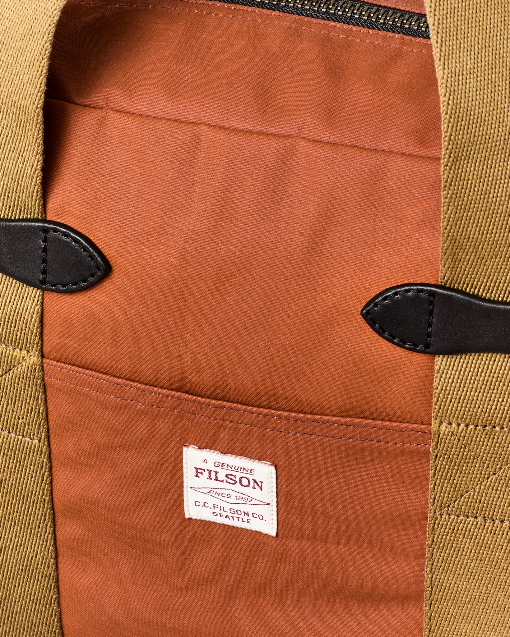 Tin Cloth Zipper Tote Bag
